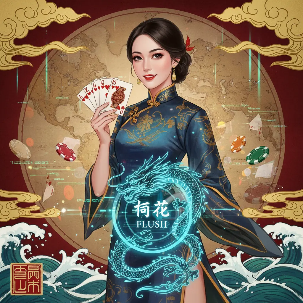 Caribbean stud live dealer games - Flush