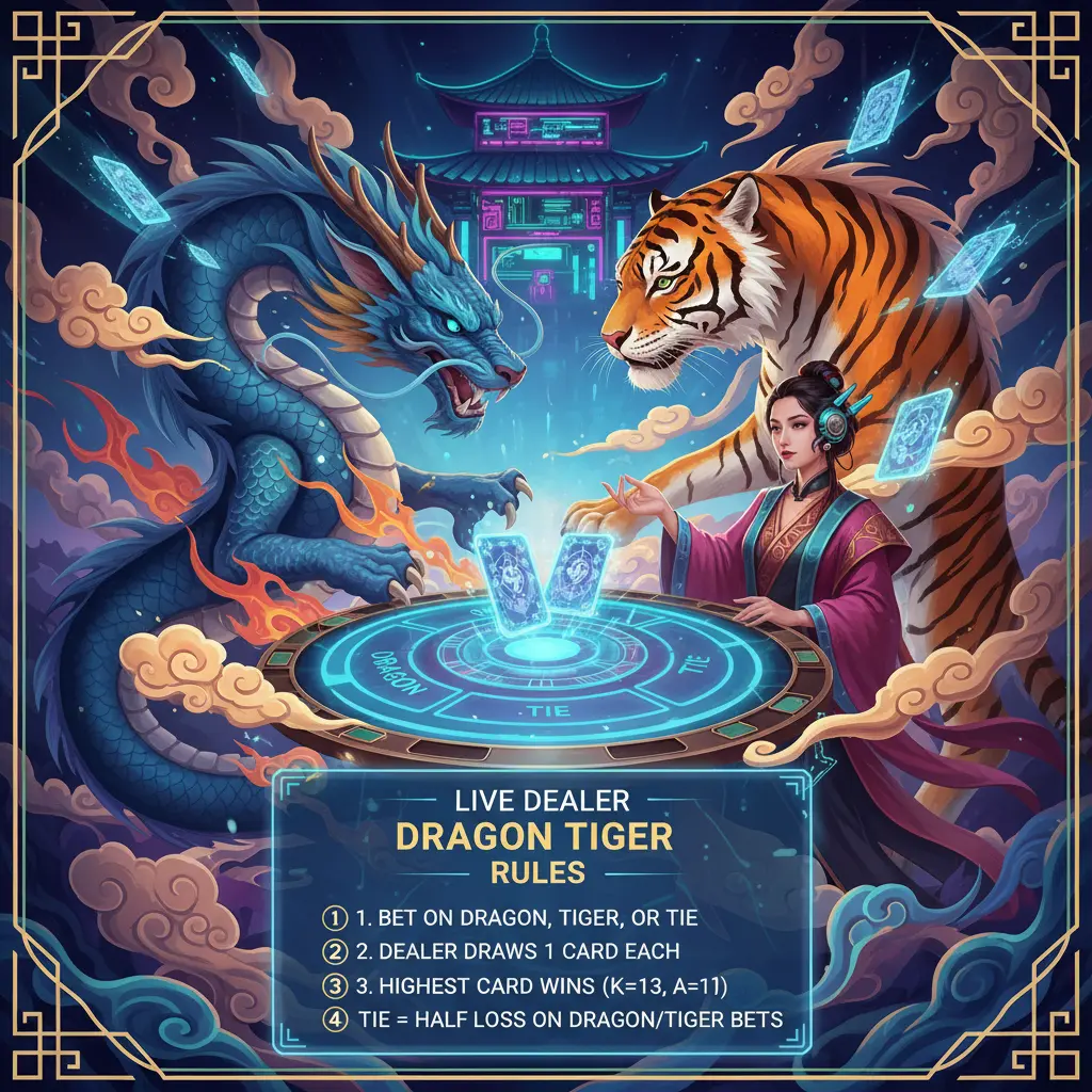 Live dealer dragon tiger rules - Dragon