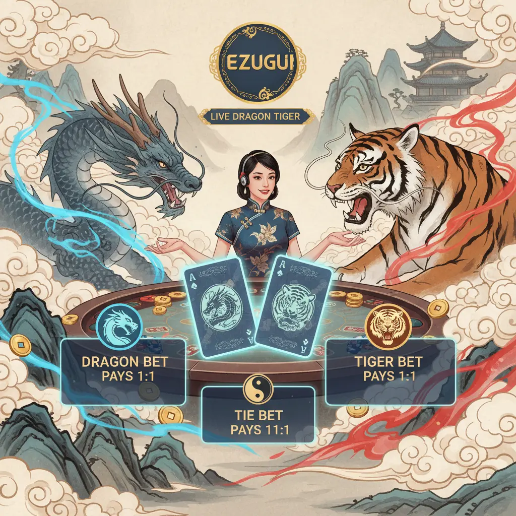 Live dealer dragon tiger rules - Ezugi