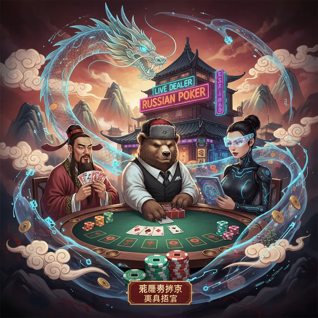 Live dealer poker variations - Russian